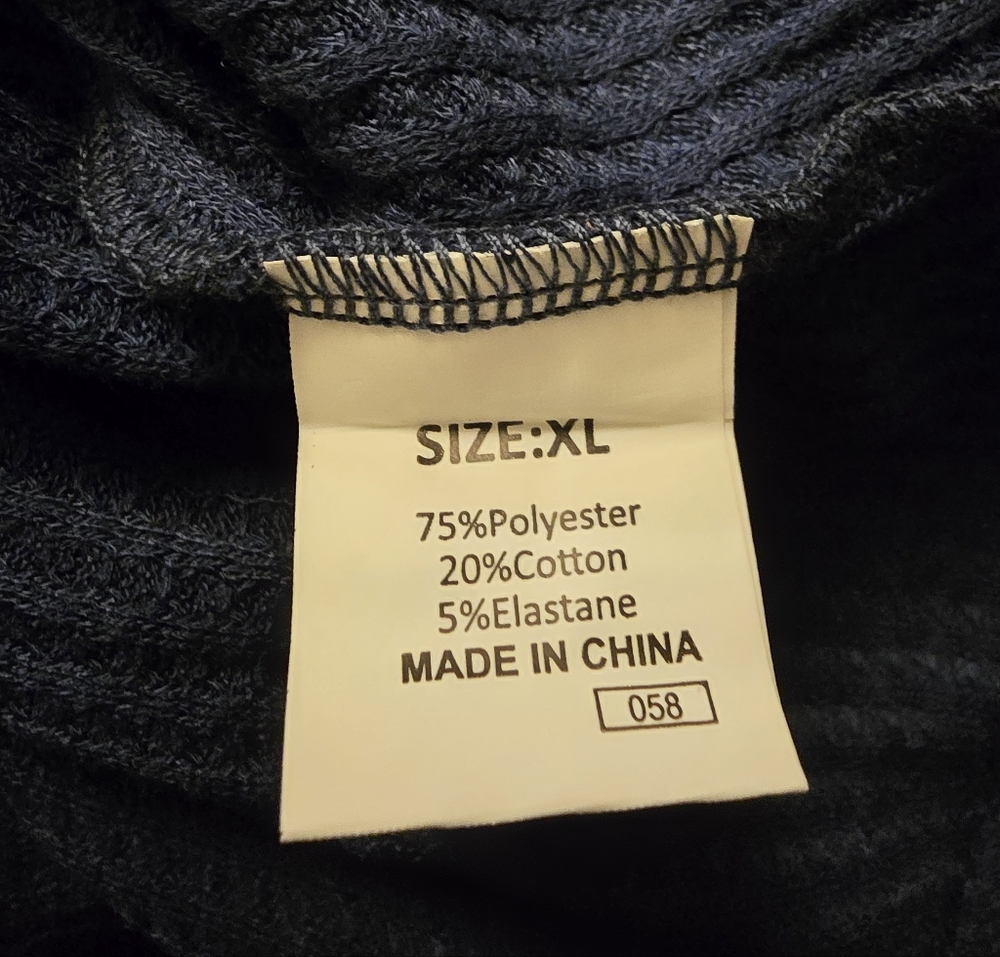 Dokotoo. Women's Navy Button-Up Waffle Bottomm Short Sleeve Top. 2X. NWT. - Picture 6 of 8